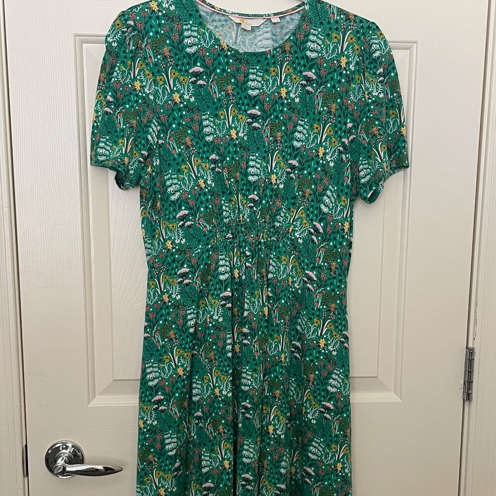 Boden Green Floral Dress